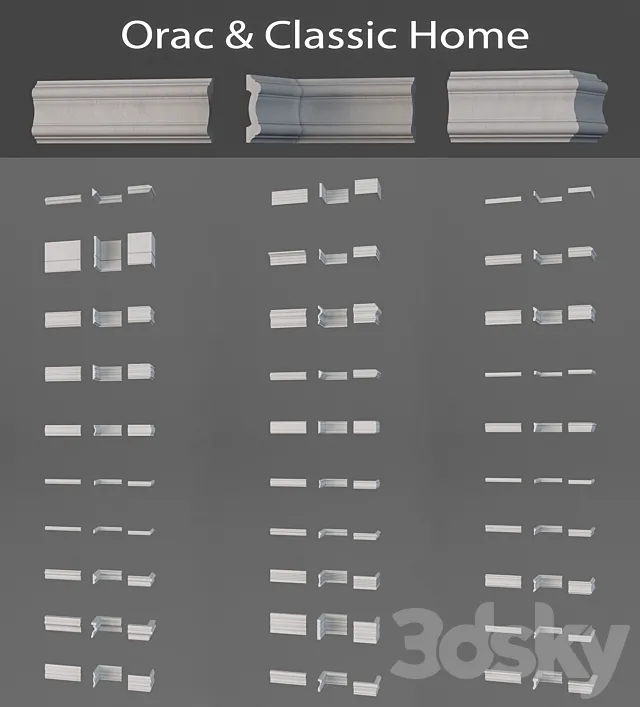 Orac moldings and Classic Home (Vol 1) 3DS Max Model