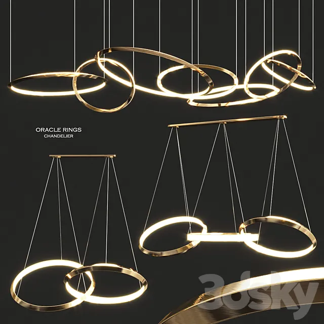 Oracle Rings Chandelier by Christopher Boots 3DSMax File