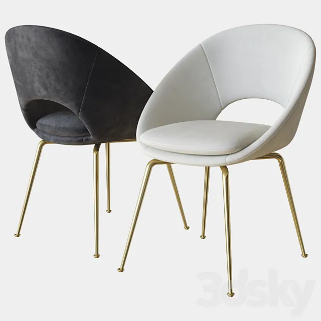 orb dining chair west elm 3ds Max
