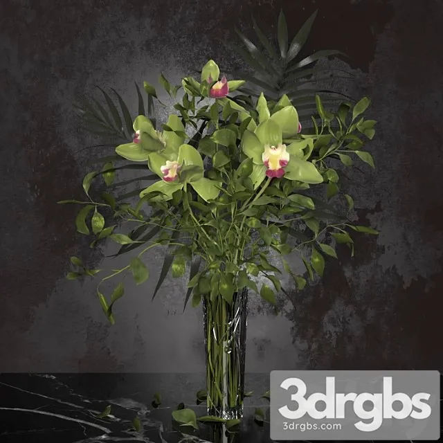 Orchid Bouquet Bohemia Labyrinth Vase 3dsmax Download