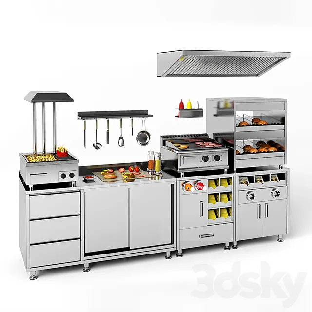 Orest equipment for fast food 3DS Max Model