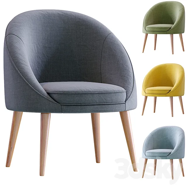 Oreved Armchair By Jysk (4 color version) 3ds Max