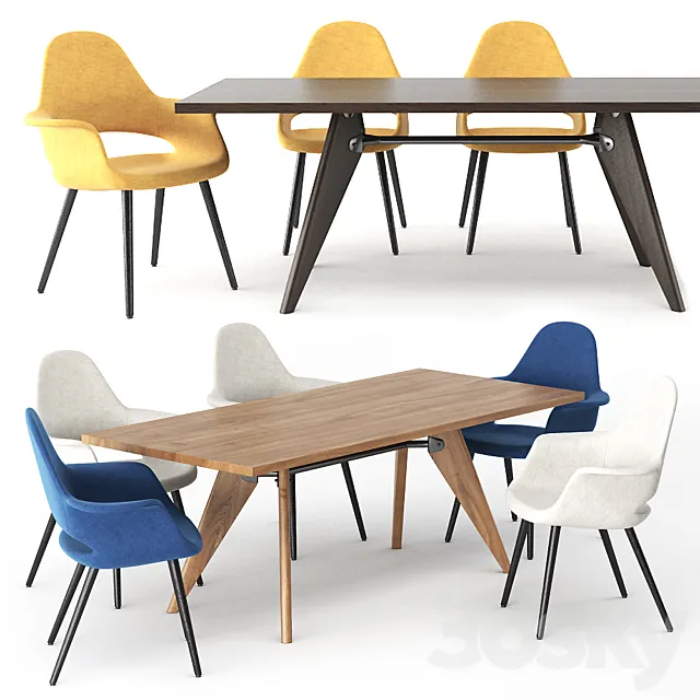 ORGANIC CONFERENCE and TABLE SOLVAY 3ds Max