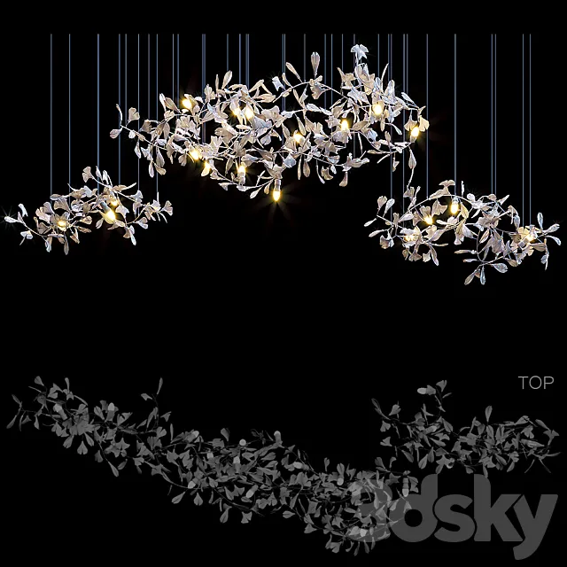 Organic light sculptures ANDREEA BRAESCU 3DS Max Model