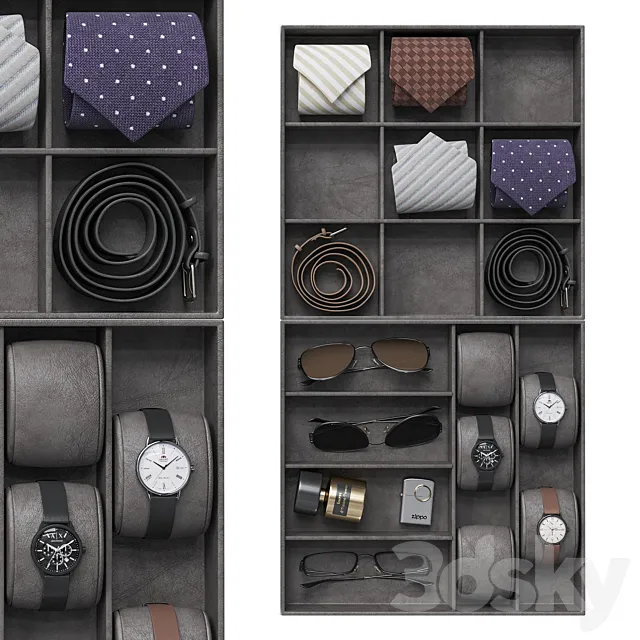 Organizer Accessories for men 3DS Max Model