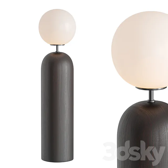 Ori Globe Table Lamp With Black Wood Base 3dsMax Model