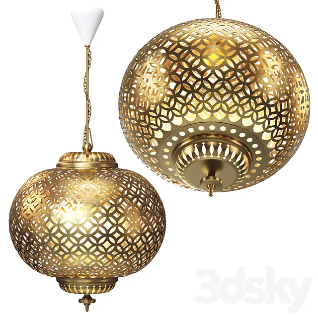 Oriental ceiling lamp 3ds Max
