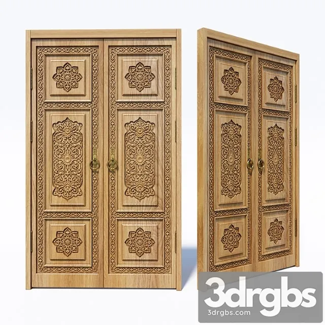 Oriental style door 3dsmax Download