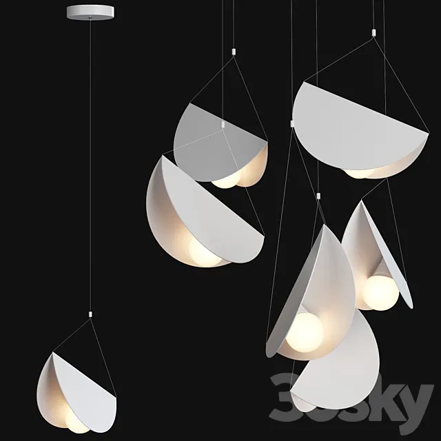 Origami pendant lamp with Aliexpress 065 3ds Max