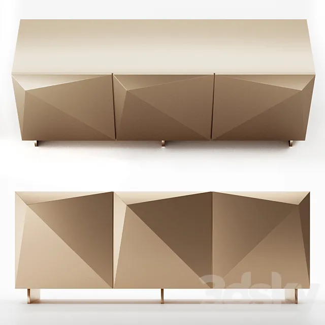 Origami Reflex | Sideboard for living room 3DS Max Model