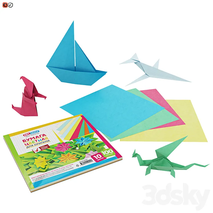 Origami Set 04 3DS Max