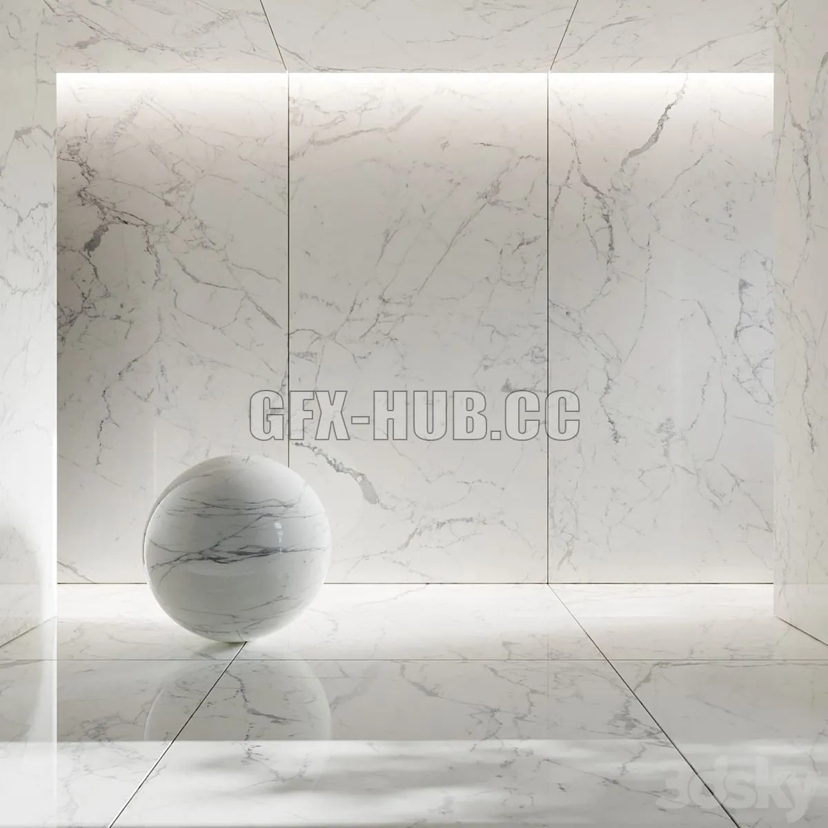 Origines Blanc Porcelain Tiles 3dsMax Model