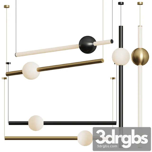 Orion globe linear suspension light by lee broom