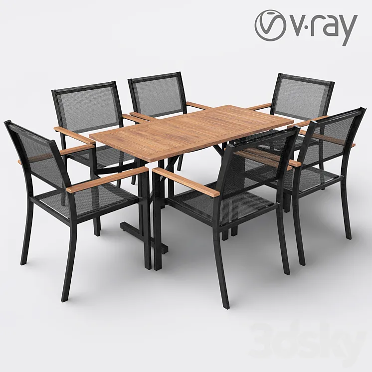 ORIS CHAIR AND TABLE 3DS Max Model