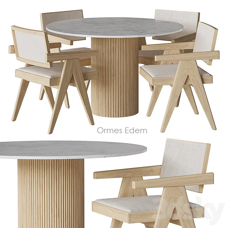 Ormes Edem Table and chairs by Cosmo 3DS Max