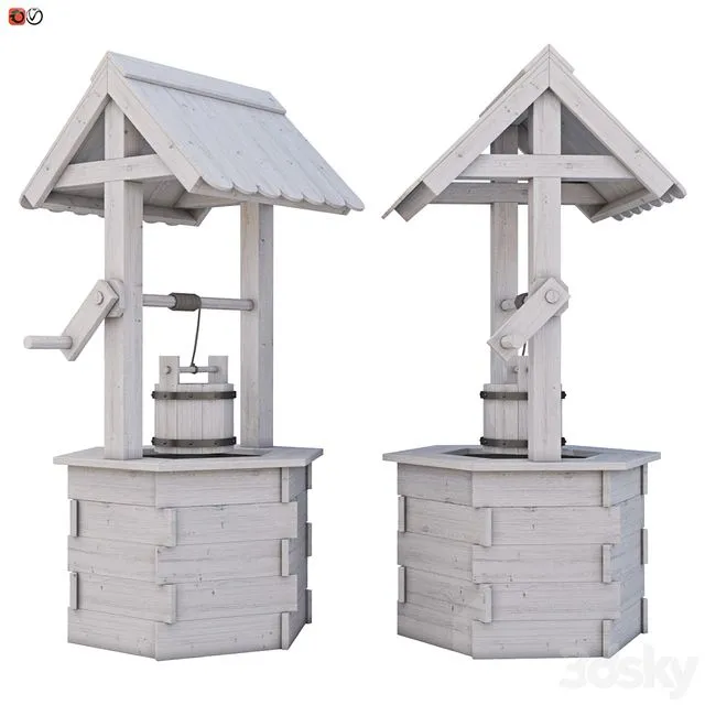 Ornamental garden well 04 3dsMax Model