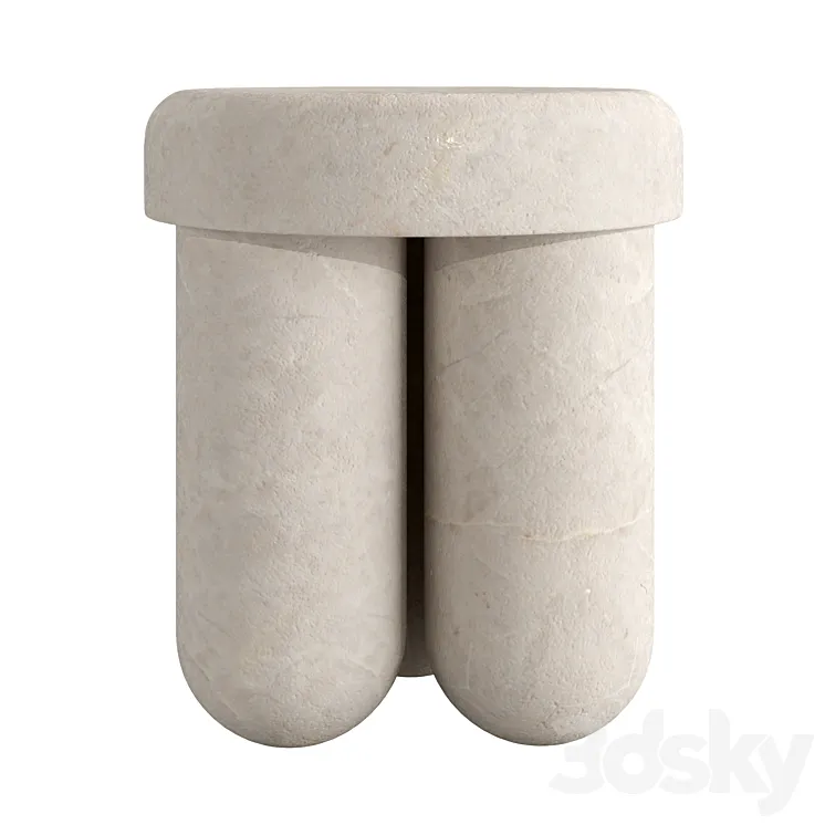 Orsetto 03 stool_side table by Martin Massé 3DS Max