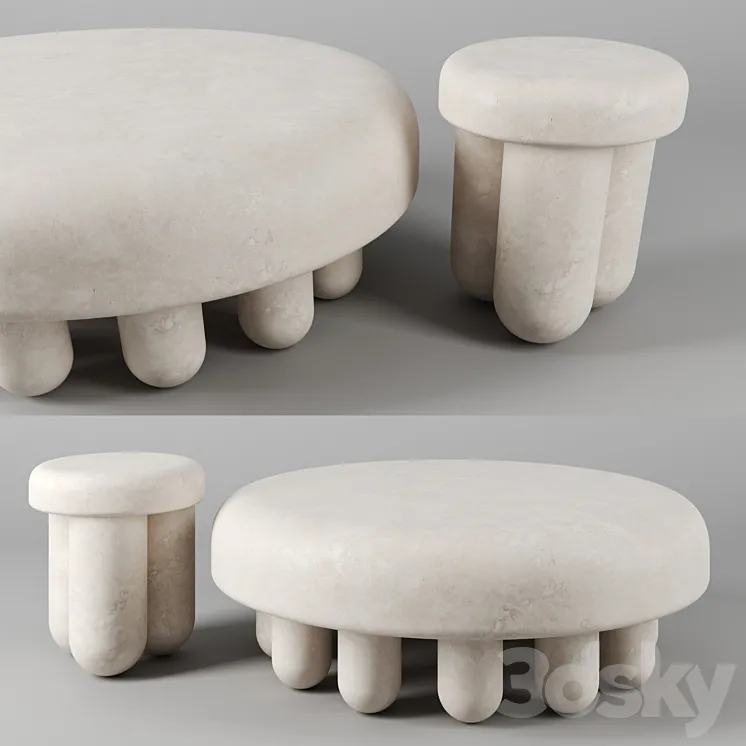 Orsetto tables by Kolkhoze 3DS Max
