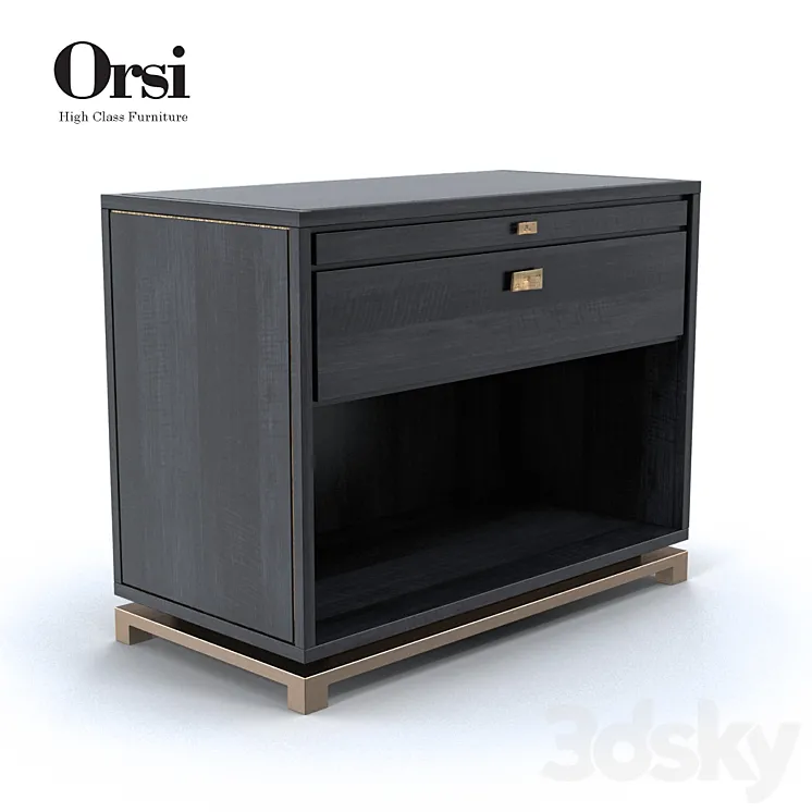 Orsi Bronze bedside table XI 3DS Max