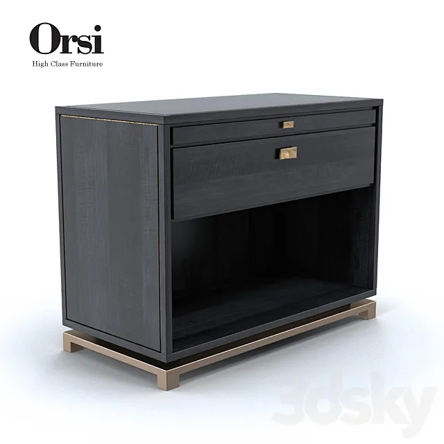 Orsi Bronze bedside table XI 3DSMax File