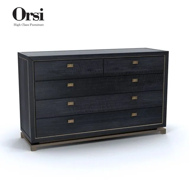 Orsi BRONZE CHEST of DRAWERS XII 3dsMax Model