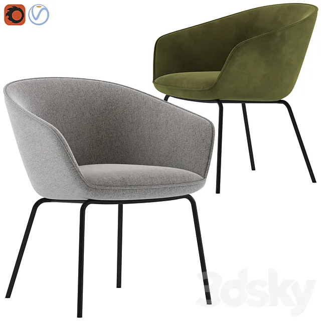 Oslo Home Amanda Dining Chair 3ds Max