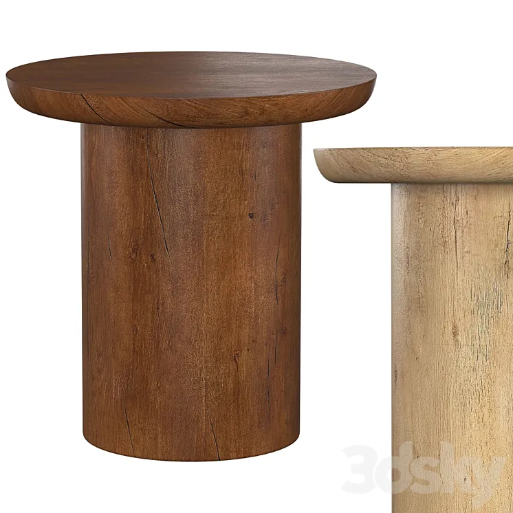 OSLO PEDESTAL ROUND SIDE TABLE 3DS Max