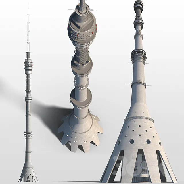 Ostankino tower 3DS Max Model