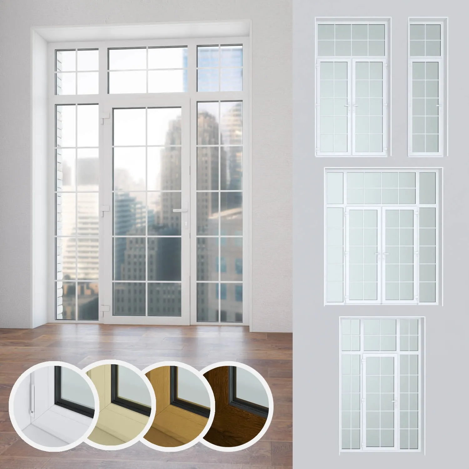 other-models – A set of plastic windows 16 3ds Max