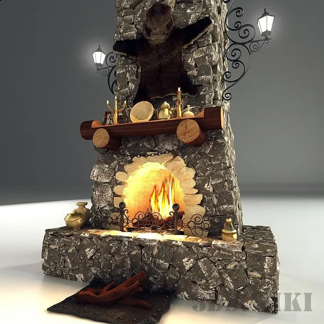 other-models – Antique fireplace 3ds Max