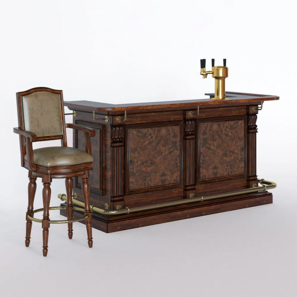 other-models – Bar counter and stool 3ds Max