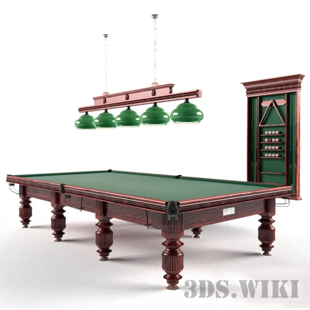 other-models – Billiard table lamp and cue holder from the collection “Marquis” 3ds Max