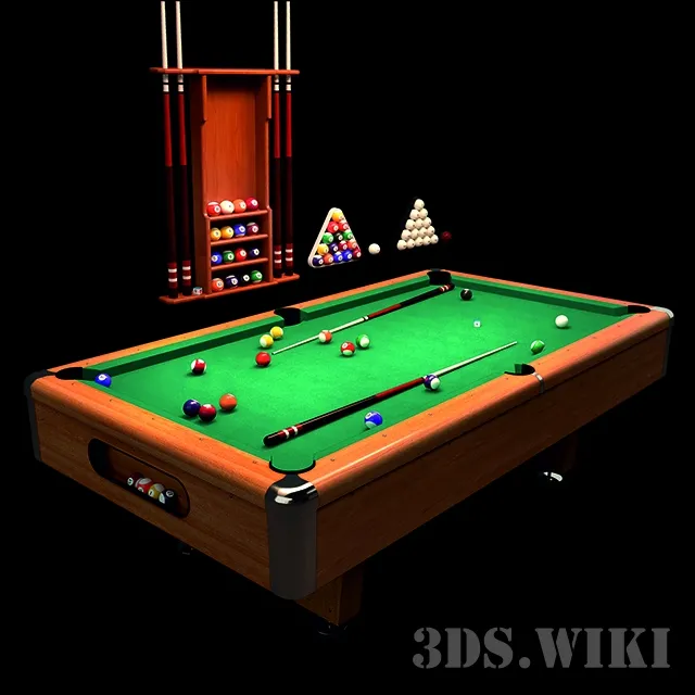 other-models – Billiard table Modern Lux II 8 feet and cue cutter Sail 3ds Max