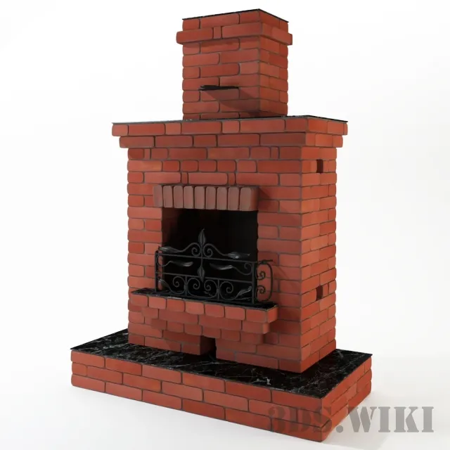 other-models – Brick fireplace 3ds Max