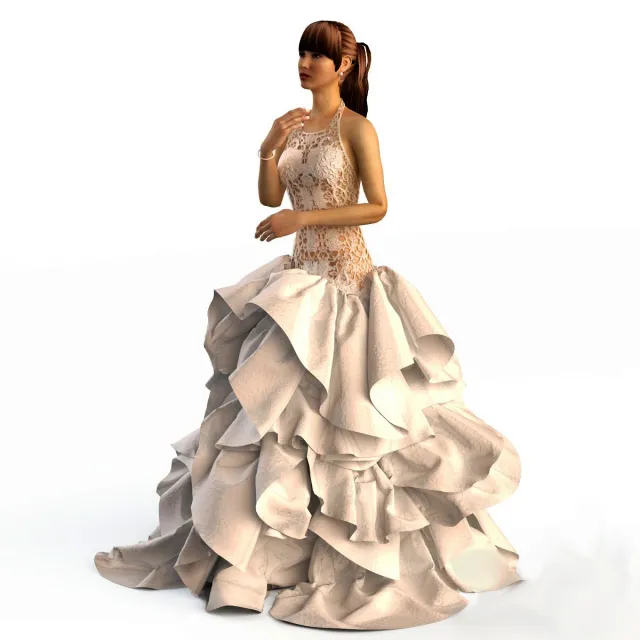 other-models – Bride with wedding dress 3ds Max