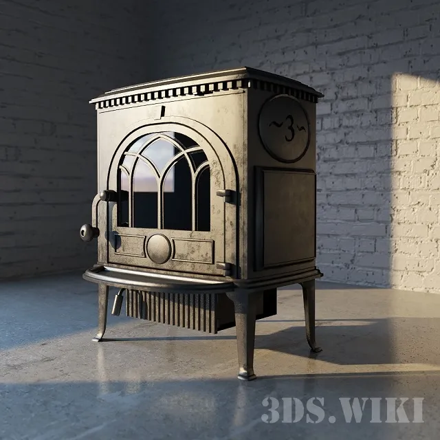 other-models – Cast iron fireplace gun Jotul F 3 3ds Max