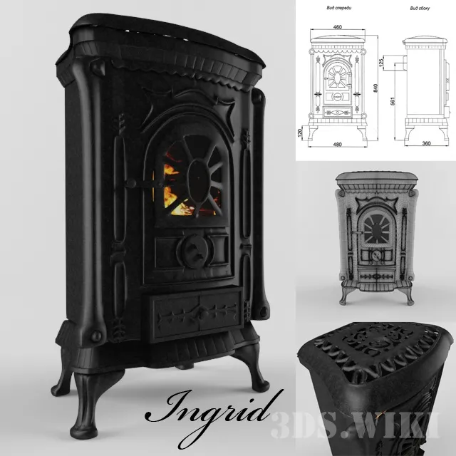 other-models – Cast-iron stove of Ingrid 3ds Max