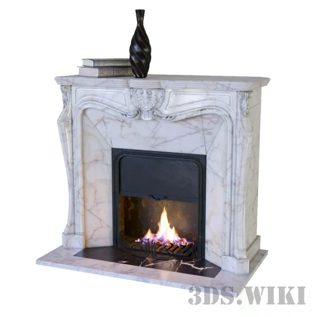 other-models – Classic fireplace with decor 3ds Max