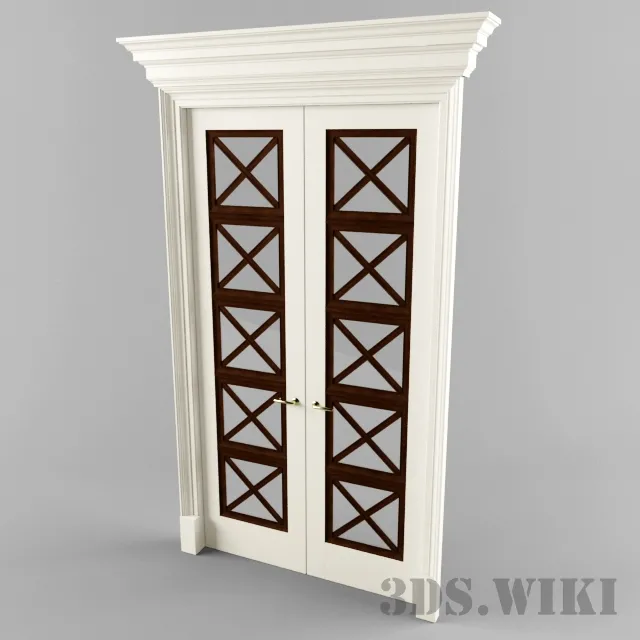 other-models – Classic interior door with windows 3ds Max