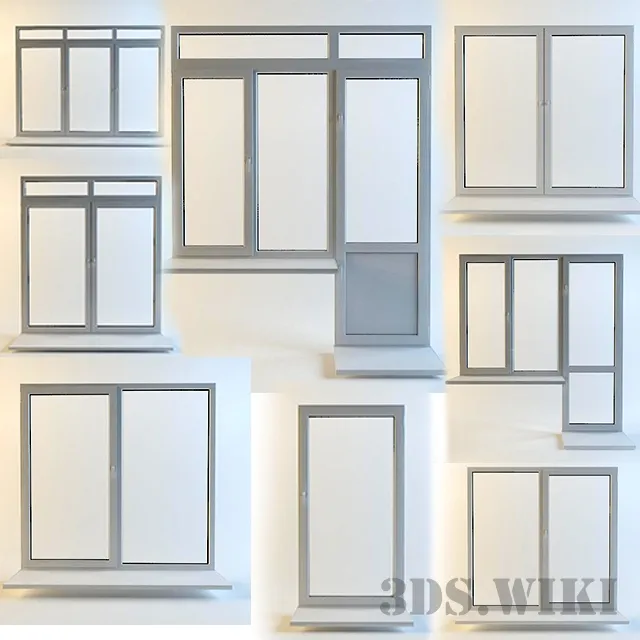 other-models – Collection of plastic windows 3ds Max