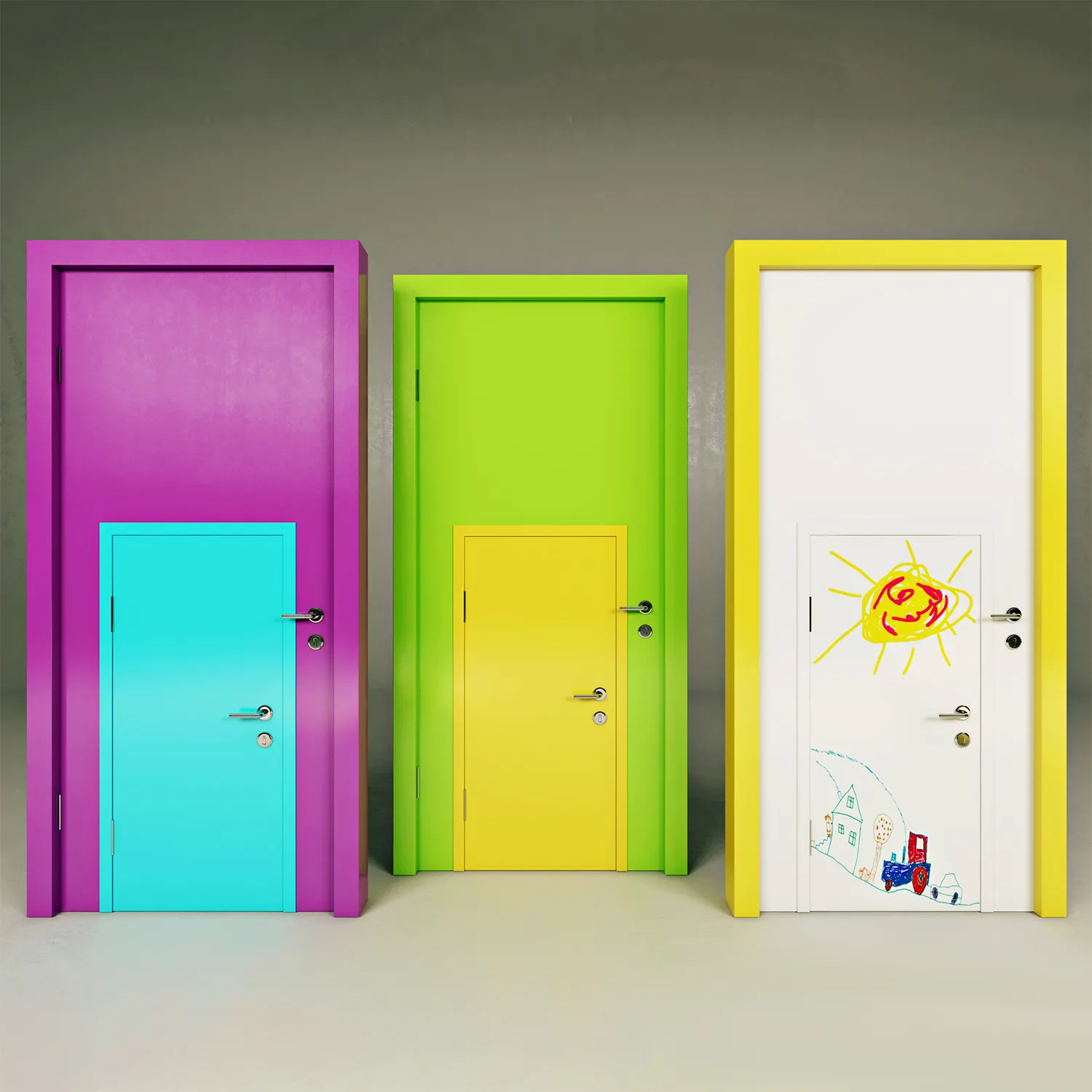 other-models – Colorful doors 45 3ds Max