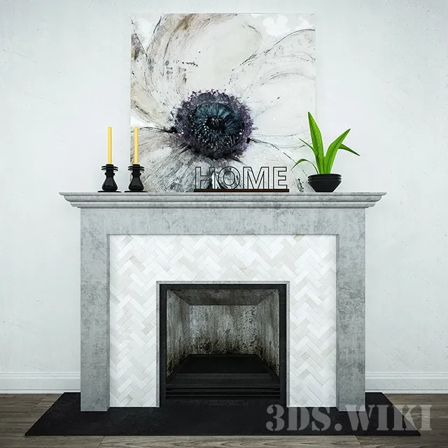other-models – Decorative set with fireplace 3ds Max