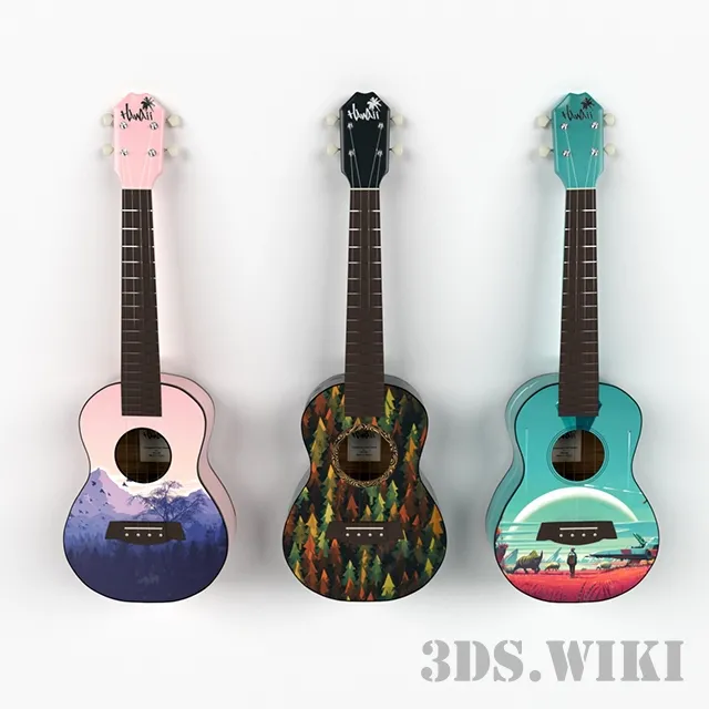 other-models – Decorative Ukulele set 3ds Max