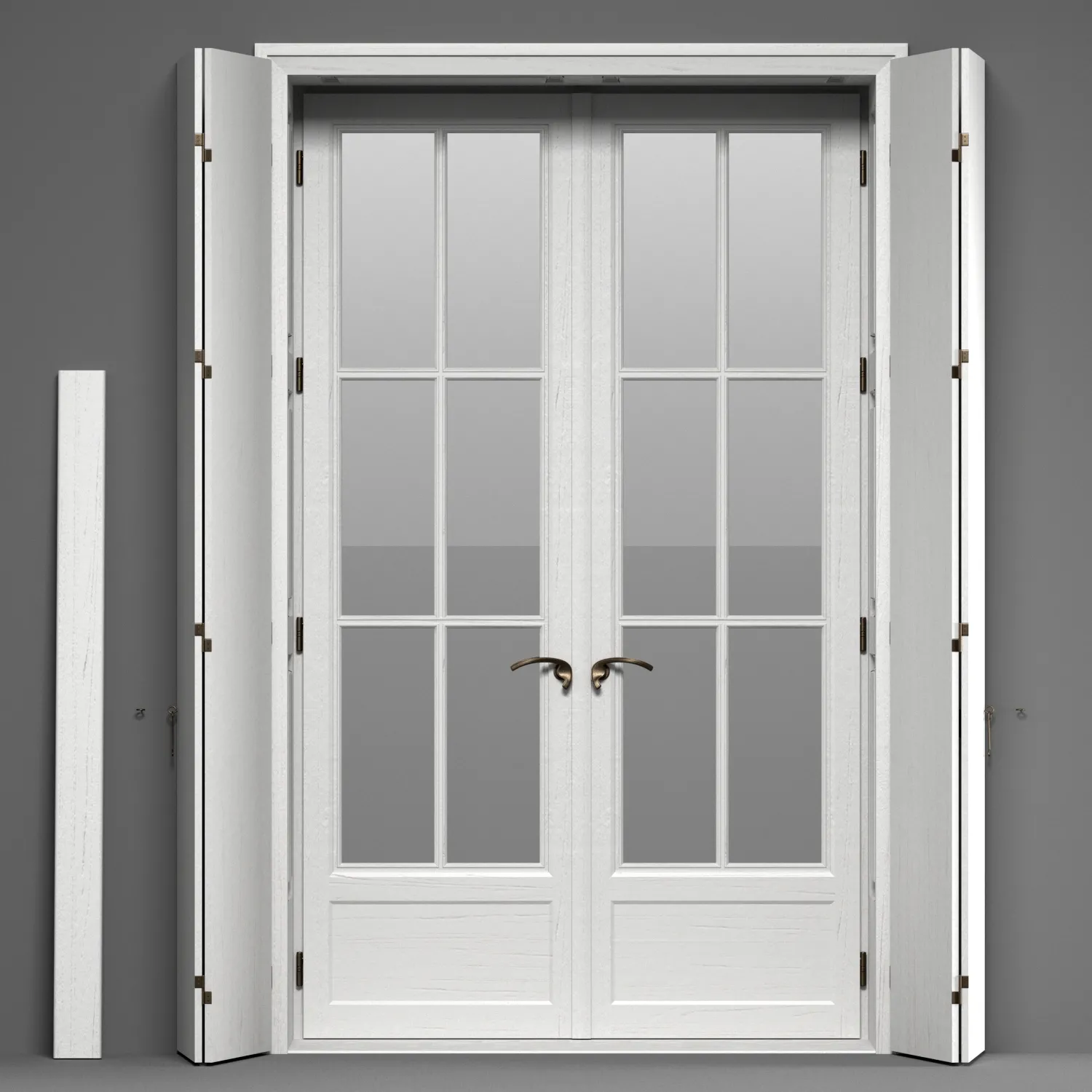 other-models – Double Glass Doors with shutters 3ds Max