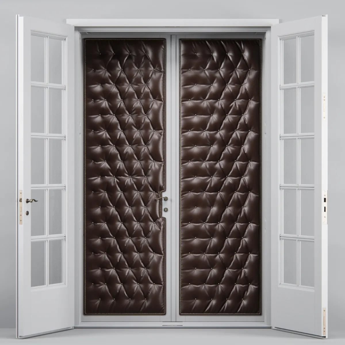 other-models – Double leather tufted glass doors 3ds Max