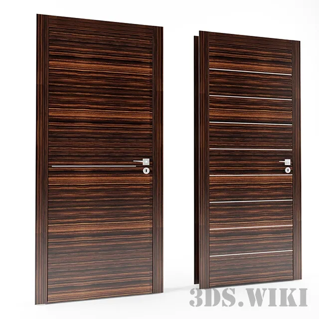 other-models – Entrance door with wooden texture 3ds Max