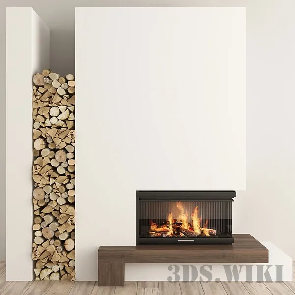 other-models – Fireplace and firewood 3ds Max
