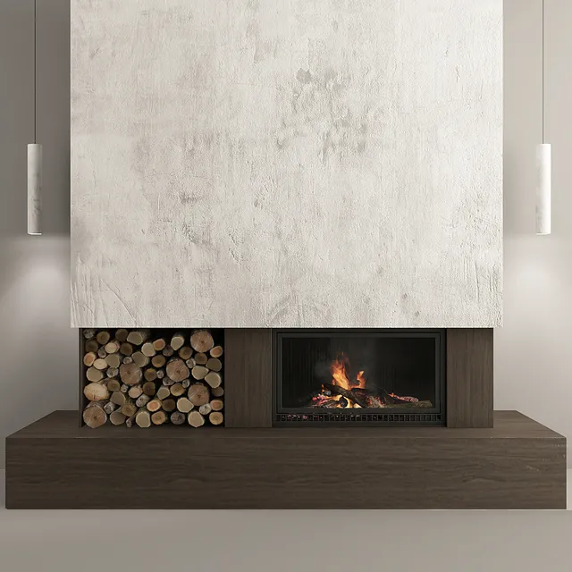 other-models – Fireplace and firewood 4 3ds Max