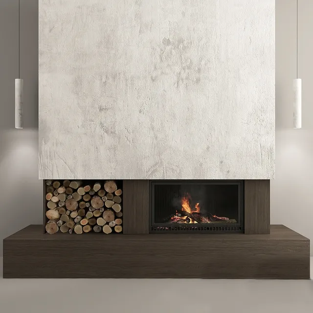 other-models – Fireplace and firewood 4 3ds Max