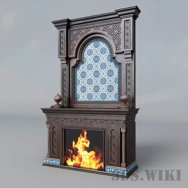other-models – Fireplace in oriental style 3ds Max